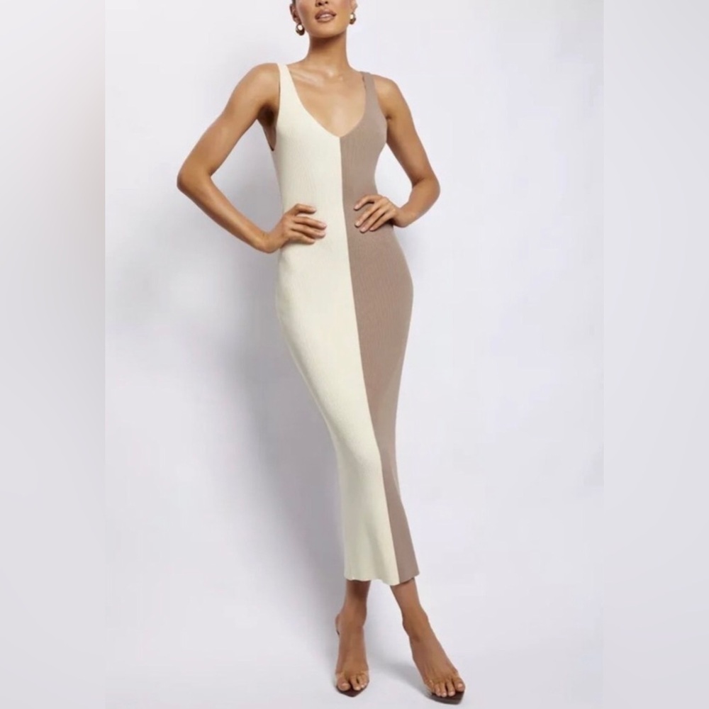 MESHKI dress Jodie two tune midi dress size L